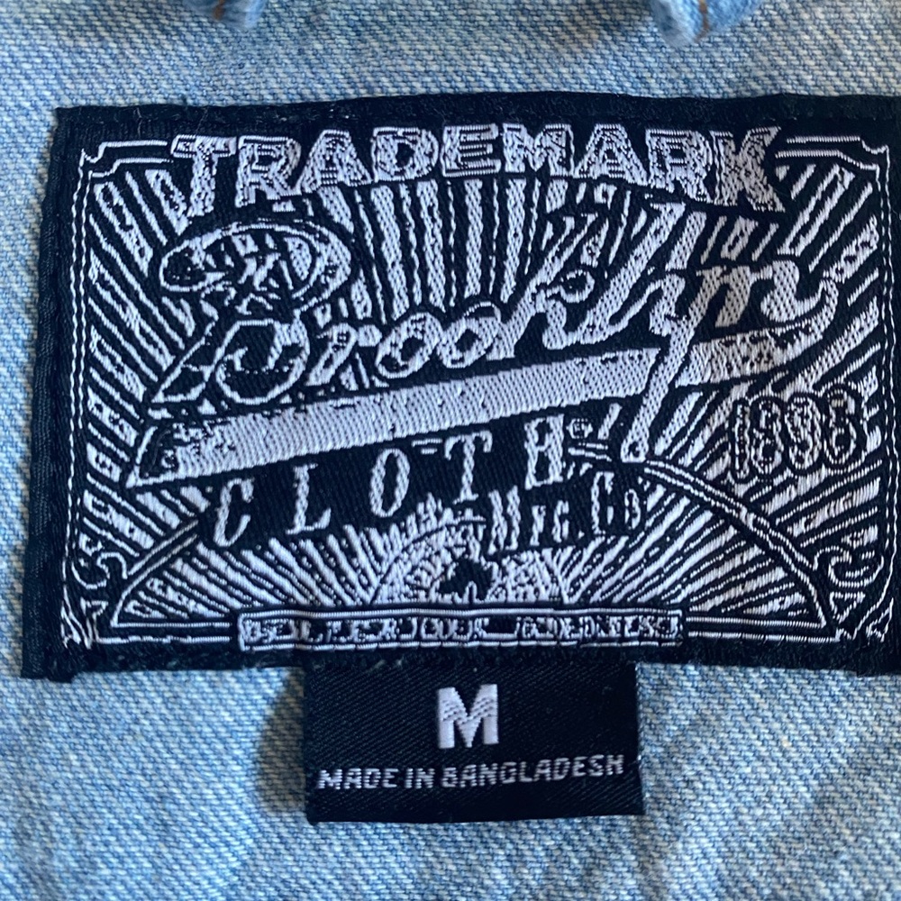 Brooklyn Cloth Denim Jacket with Graphic Patch women‎ size medium - Picture 8 of 11